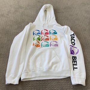 White small Taco Bell hoodie